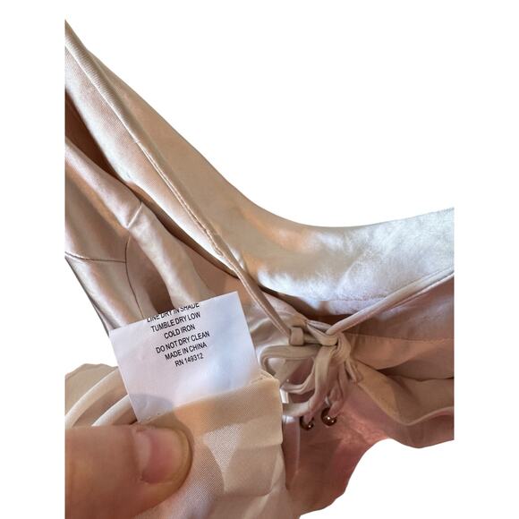 HELLO MOLLY NWT Desert Love Champagne Mini Dress Size Medium / US 6 Lace-Up Back - Picture 11 of 12